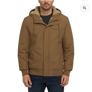 Lee Men's Brown Hooded Workwear Bomber Jacket (B2)